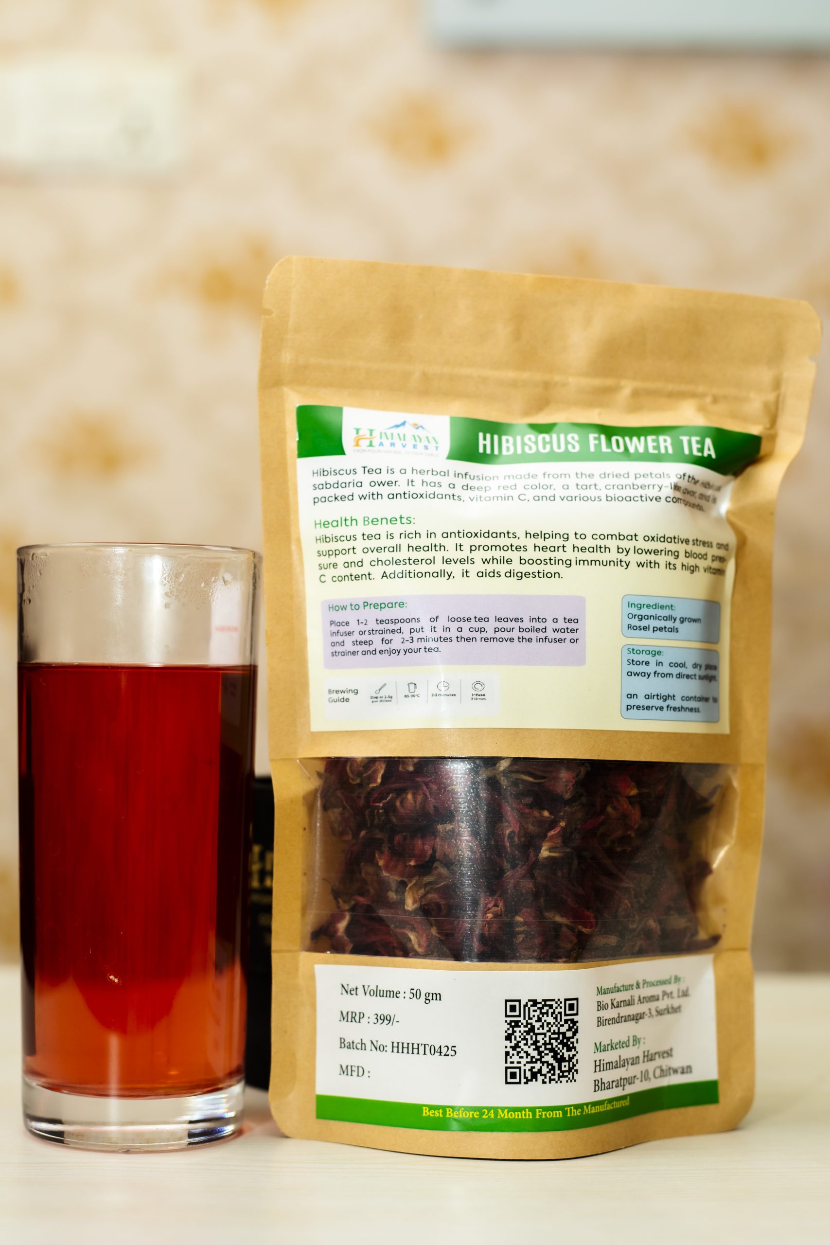Himalayan Harvest Hibiscus Flower Tea -50g - Image 2